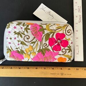 Vera Bradley Floral Wallet - Pink, Orange, Green